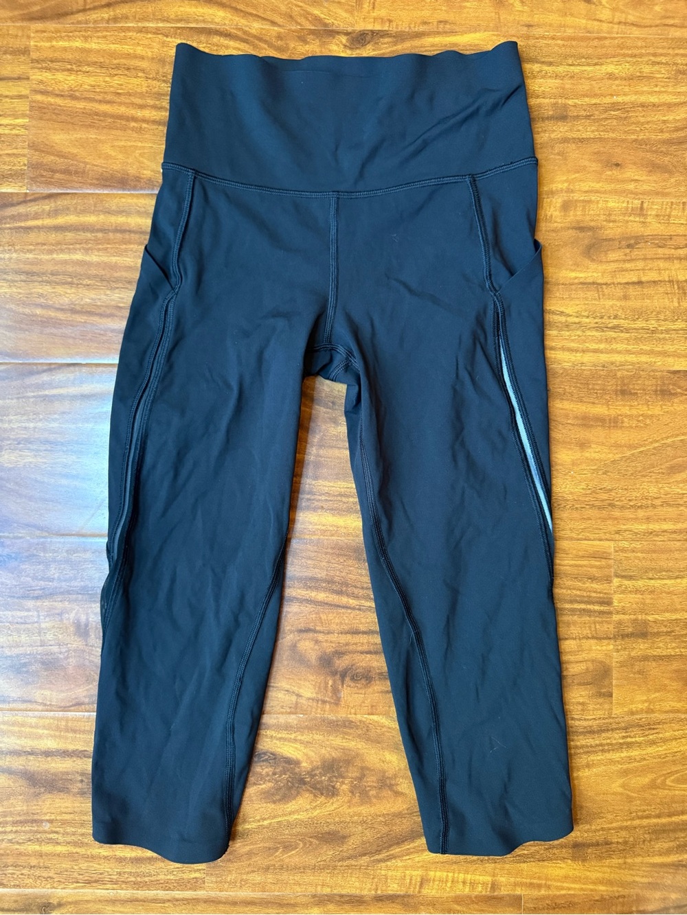 lululemon athletica Black High-Rise Capri Leggings with Side Zip Pocket